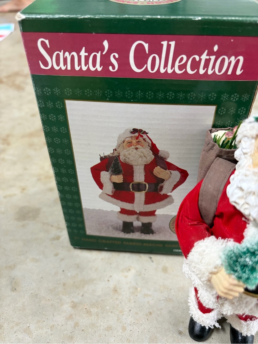 Plush Santa in Red and White Holiday Figurine